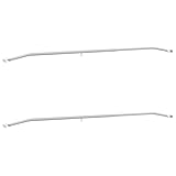 vidaXL geeignet für flache Planenhalterung 2 pcs Silber 130-210 cm, Garage, Rechteckig, Industriell, Längenverstellbar, Vielseitig, Funktionales Design für diverse Anwendungen