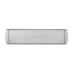 IRONWORX® Enigma 12" Premium Metal Sleeved Letterbox Satin Chrome ❘ Fully Weather Sealed, 180° Opening, Easy Install Ultra Durable Modern Design, Compatible with UPVC, Composite & Wooden Doors