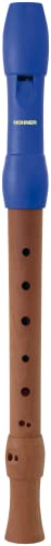 Hohner C-Soprano 2-Parts Wooden Body Plastic Head Blue Baroque Recorder SC C - B95862