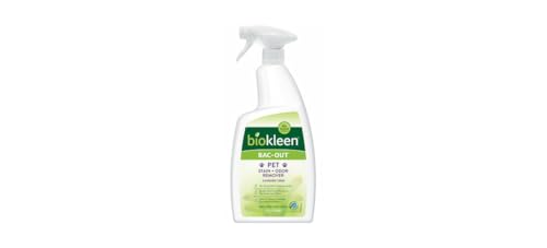 Biokleen Bac-Out - Eliminador de manchas para mascotas, spray de 32 onzas, enzimático, natural, destruye manchas y olores de forma segura, para manchas de mascotas en alfombras, ecológico, a base de