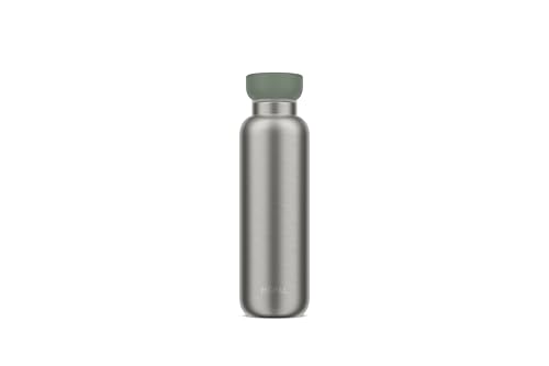 Mepal, Botella isotérmica, Botella Agua Termica de Doble Pared, Botella para beber Sobre la Marcha, 12 horas caliente y 24 horas fría, Acero Inoxidable, 500 ml, Nordic sage