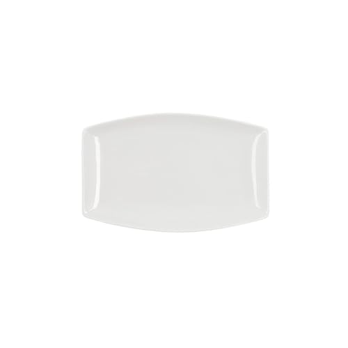 Quid Gastro Fuente Rectangular Porcelana 25.2x16x2cm Porcelana Apto Microondas Apto Frigorífico Apilable