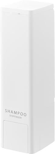 山崎実業(Yamazaki) 下から出る マグネットディスペンサー シャンプー ホワイト W6×D7.5×H21.3cm タワー tower 片手でプッシュ 浮かせる収納 詰め替えボトル 10290