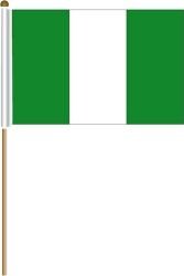 Amazon.com : Nigeria Large 12 X 18 Inch Country Stick Flag Banner ...