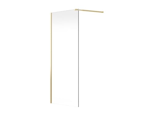 Vente-unique-Mampara de ducha estilo italiano - Dorado - 140x200 cm - DAREN