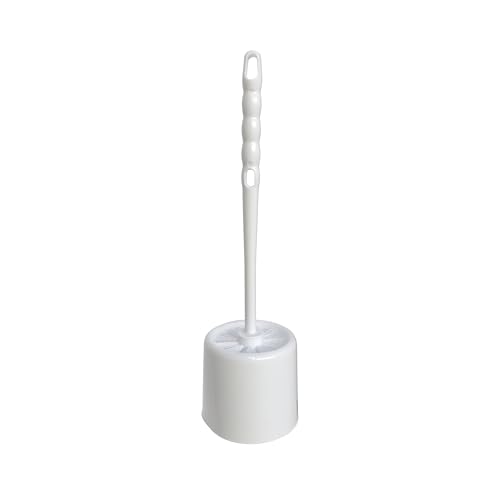 Image of Sparta 16-Inch Durable Toilet Brush with Storage Holder, Bowl Brush with Caddy with Sturdy Polypropylene Bristles for Effective Cleaning, White Plastic Handle for Secure Grip, White (Pack of 24)