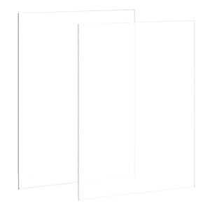 2 PCS A3 Transparent Acrylic Sheets 1.6×1.1 inch 0.8” Thick Clear Acrylic Board Plexiglass Board for Wall Crafts Glass…