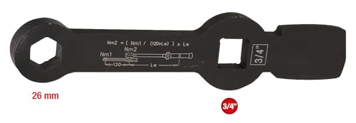 KS Tools 3/4’ Schlag-Zwölfkant-Schlüssel mit 2 Schlagflächen, 26mm