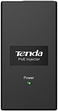 Tenda PoE Injector 48V, PoE Adapter, Compatible with IEEE 802.3af compliant powered devices, RJ45 Port, Maximum 15.4W, Passive PoE 10 / 100Mbps, Distance Up to 100 Meters, Plug and Play(POE15F)