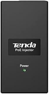 Tenda PoE Injector 48V, PoE Adapter, Compatible with IEEE 802.3af compliant powered devices, RJ45 Port, Maximum 15.4W, Passive PoE 10 / 100Mbps, Distance Up to 100 Meters, Plug and Play(POE15F)