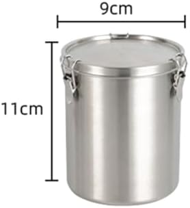 Feegow Kahve Çekirdekleri, Çay, Şeker, Un, Büyük Kapasiteli Mühürlü Mutfak Kabı (520ml) için Valfli Paslanmaz Çelik Hava Geçirmez Gıda Saklama Kabı - Görsel 6