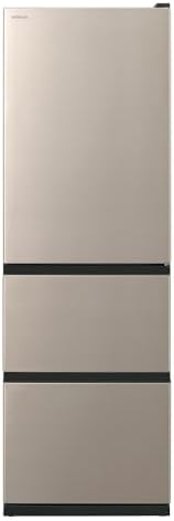 （10:30時点） 日立 冷蔵庫 幅60cm 375L 左開き R-V38VL N ライトゴールド まんなか野菜 シンプルデザイン