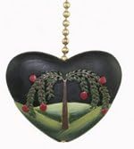 Clementine Design Heart Tree Ceiling Fan Pull Chain Light Decorative Extension