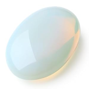 MAIBAOTA 2.4″ Opal Healing Crystal Gemstones Pocket Polished Gifts Oval Shape Reiki Spiritual Energy Nature Crystals for Women Men Relief Balancing Stress Divination Meditation