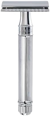 DE89Lbl Lined Detail Chrome Plated Double Edge Safety Razor by Edwin Jagger