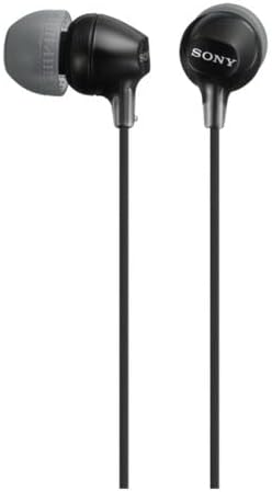 Sony MDR-EX15AP Lekkie słuchawki dokanałowe z mikrofonem i pilotem, czarne