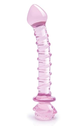Dream Toys Glaze Glass Rosebud Spiral G-Spot Dildo Pink 22,9 cm