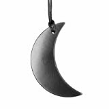 Crescent Moon Necklace - Authentic Shungite Stone - Handmade Lunar Jewelry for Women - TOLVU