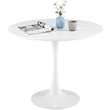 Durabilité et stabilité : Cette table ronde salle manger dispose d’un plateau en HDF haute densité, lisse, étanche, résistant aux rayures et facile à nettoyer. Grâce à un piètement métallique solide avec une large base circulaire, cette table a manger ronde garantit stabilité et offre un espace généreux pour les jambes