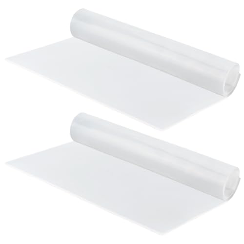 Image of OLYCRAFT 2Pcs Silicone Rubber Sheet 300x300x3mm White Square Rubber Mat