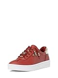 Michael Kors Women's Scotty Lace Up Sneaker, Crimson, 7