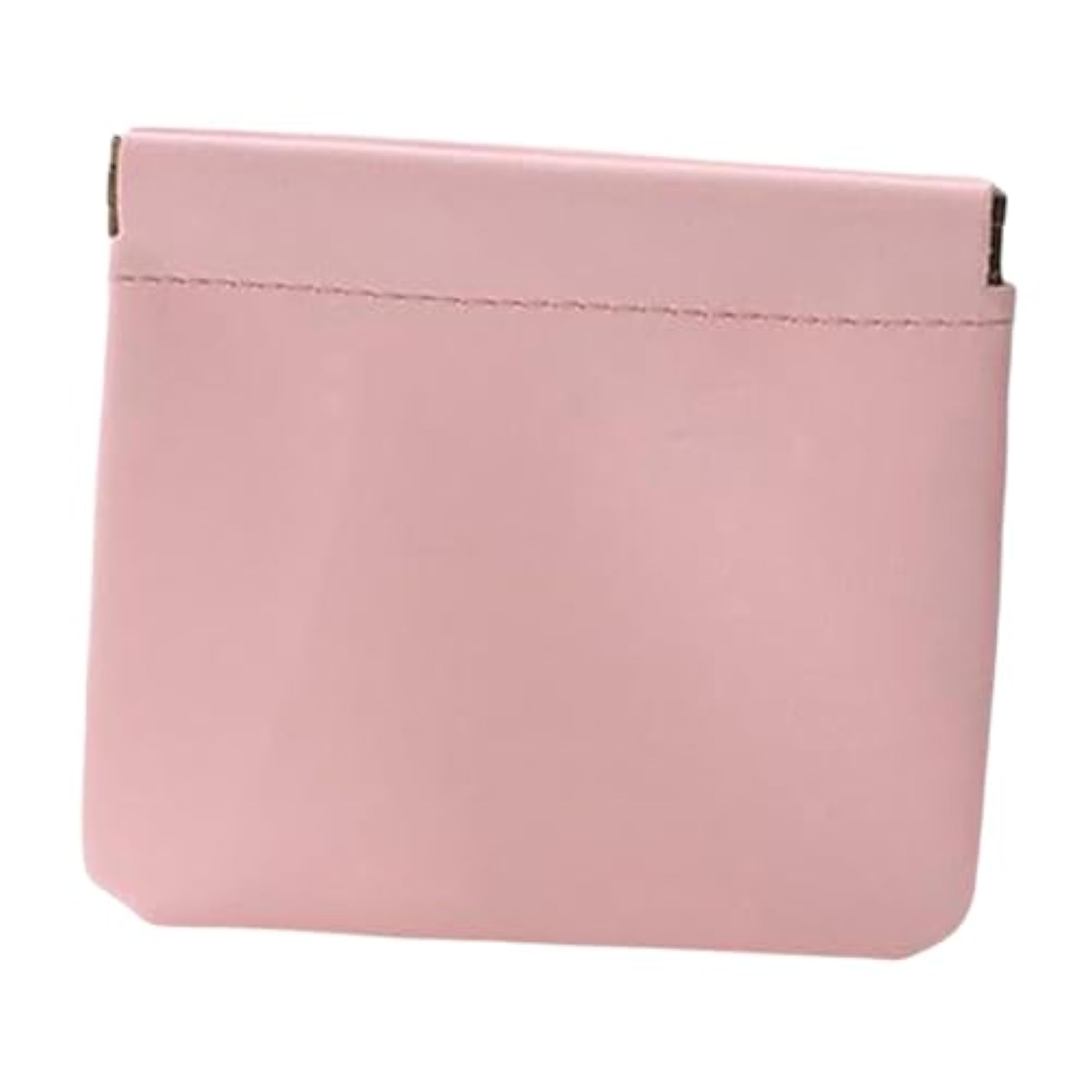 6xPocket Cosmetic Bag Self Closing Wallet Multifunction Small Makeup Bag Pouch Pink