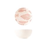Japanese relief ceramic tableware restaurant home -5-inch relief bowl-white fish
