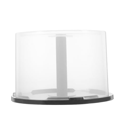 Toyvian Contenedor de Almacenamiento para CD de Plástico Transparente con Tapa Cubo Resistente y Práctico para Organizar hasta Discos Protección Segura contra Rayaduras y Pérdida