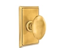 Emtek Privacy Set, Rectangular Rosette, Egg Knob (French Antique)
