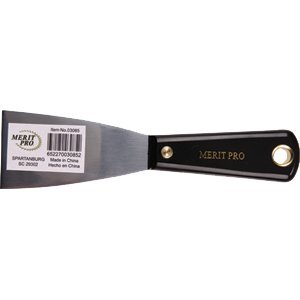 Merit Pro 03090 2.5 In. Metal Putty Knife With Black Plastic Handle