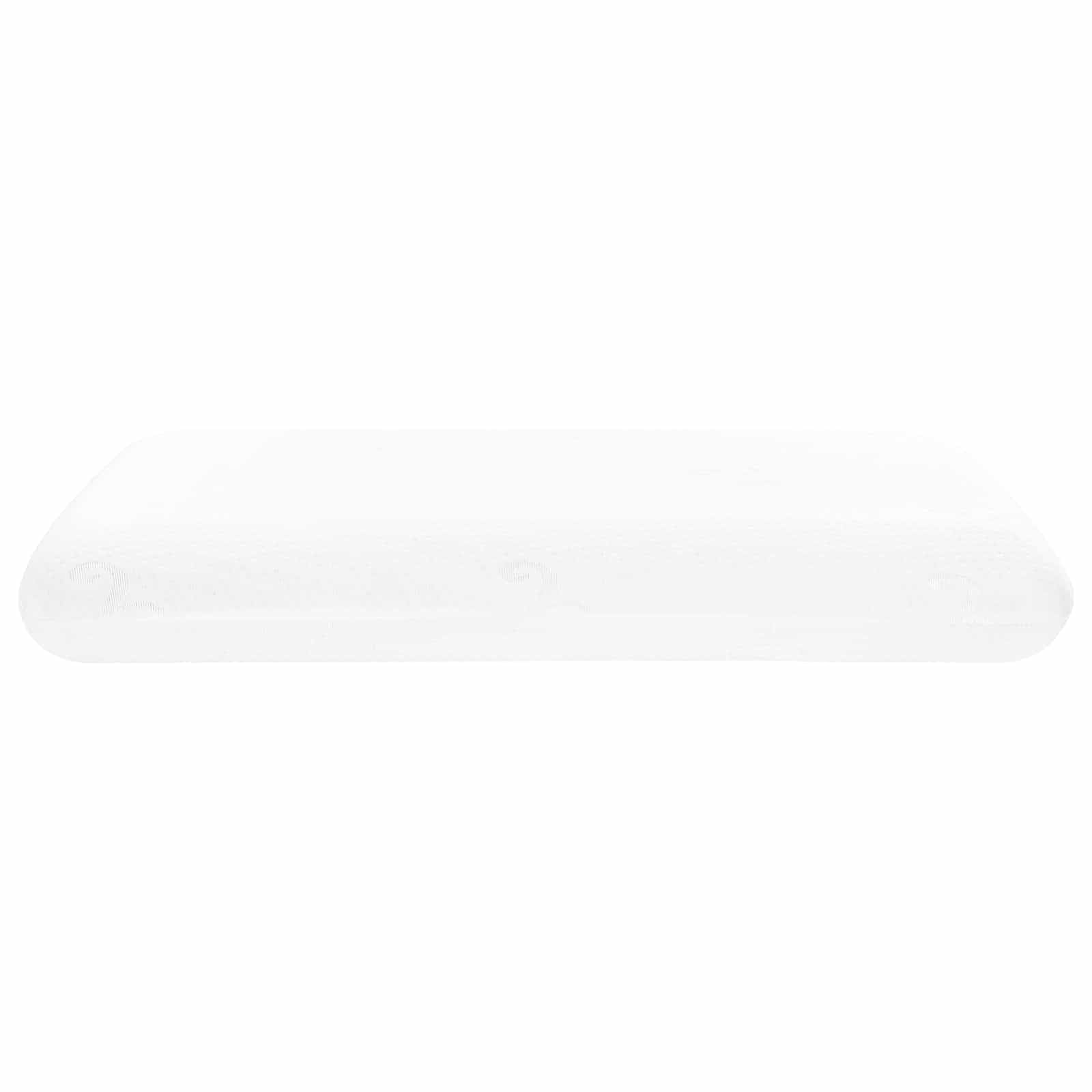 Cojín de sueño rectangular blanco, 74 x 39 x 13 cm, cojín hipoalergénico de espuma de memoria de alta densidad con funda de poliéster suave, diseñado para apoyar el cuello