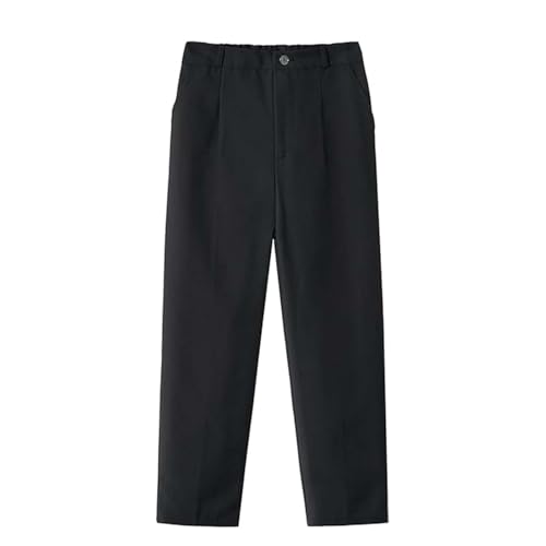 LOLANTA - LOLANTA Pantalons School Garçons, Pantalons Habillés Cérémonies Enfants, Tenue Formelle pour École Uniforme et Fêtes, Coupe Robustes à Taille Adjustable, Noir, 11-12 Ans