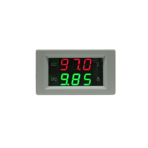 DC 電圧計 電流計 DC 5-100V 100A DC LED デジタル電圧電流 デュアルメーター デジタル電圧計 電流計 テスター ブラック ホワイト (色: ホワイト カバー)
