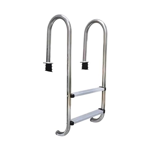 Escalera para piscina con 2 niveles de acero inoxidable miniatura 1