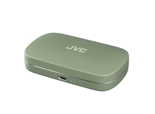 JVC Nearphones Oreilles Libres True Wireless avec Crochet pivotant, Driver néodyme 16mm, Bluetooth 5.4, Autonomie 26heures - HA-NP40T-G (Vert)