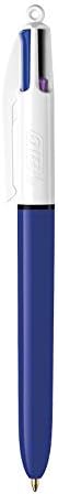 BIC Medium Point Ball Pen, 4 Colors, Assorted Ink, 1 per Pack