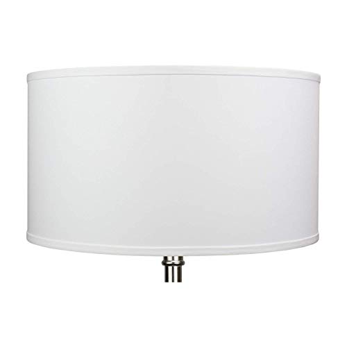FenchelShades.com 20" Top Diameter x 20" Bottom Diameter 11" Height Fabric Drum Lampshade Spider Attachment (White)