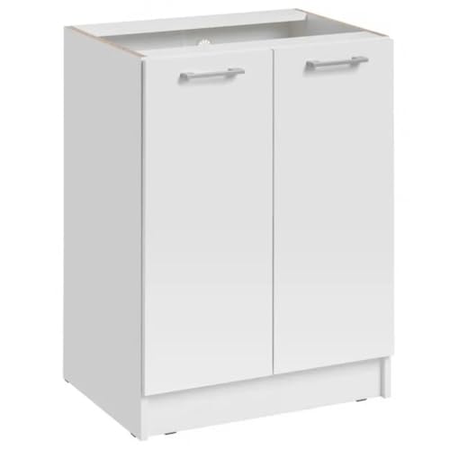 Cuisineandcie - Meuble Bas de Cuisine Eco Blanc 2 Portes L 60 cm