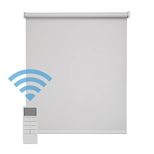 Easydeco - Estor Enrollable a Motor a Batería Daylight Translúcido (Gris, 180_x_250_cm) Cover