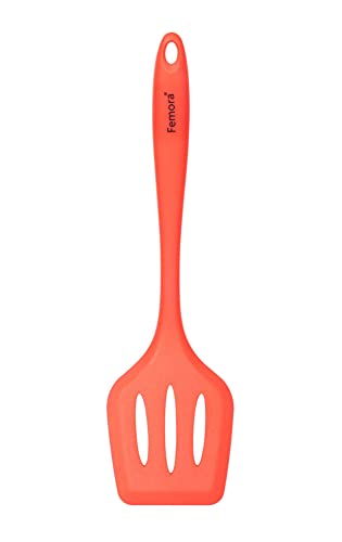 Femora Silicone Premium Food Tong with Grip Handle, Red Set of 1