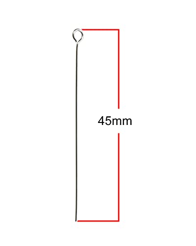 Shapenty Mini Stainless Steel Wire Eyepins Beading Small Open Eye Head Pins Needles For Diy Craft Bead Earring Pendant Necklace Bracelet Keychain Jewelry Charm Finding Making, 120Pcs (45Mm) #TOP1