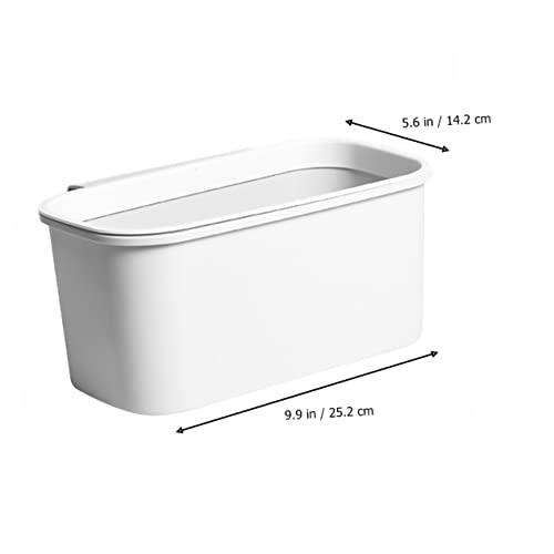 Caneca de basura colgante rectangular para cocina blanca miniatura 7