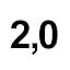 Steel; thickness: 2.0 mm