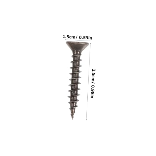 OUNONA 16pcs Clavos Decorativos de Espejo para Madera con Tornillos y Tapas de Cobre miniatura 2