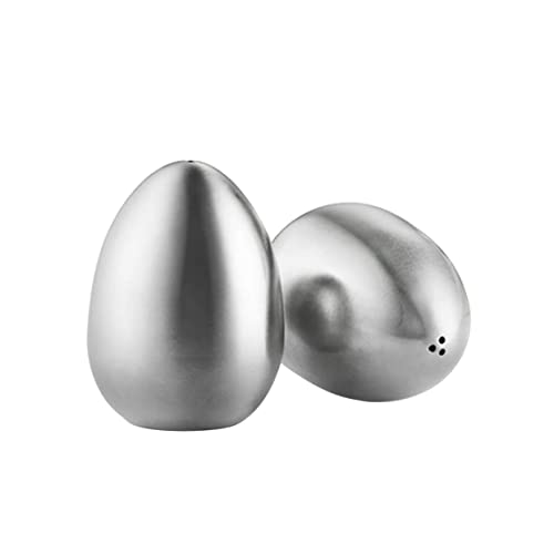 LIFKOME Egg Seasoning Jar Stainless Steel Pepper Shaker Sugar Shaker Kitchen Supplies Design for Condiment Dispenser Spice Storage Containers for Home Use