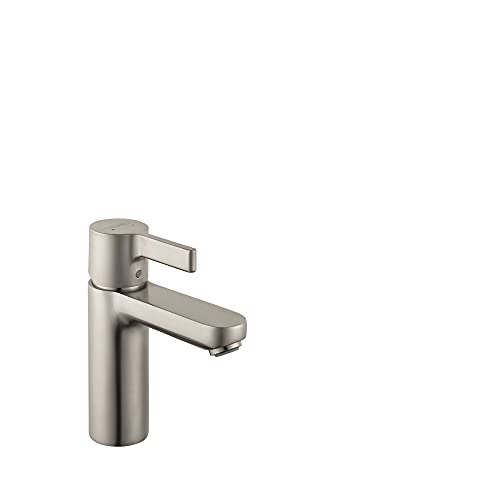 hansgrohe Metris S Modern Low Flow Water Saving 1-Handle 1 6-inch Tall Bathroom Sink Faucet in Brushed Nickel, 31060821
