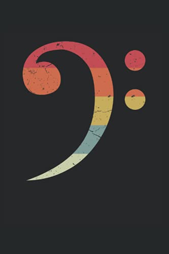 Bass clef: Sheet music book for musicians and bass players, 120 pages, 6x9 inch format, music book, 9 staves, gift for music students and the rock band.