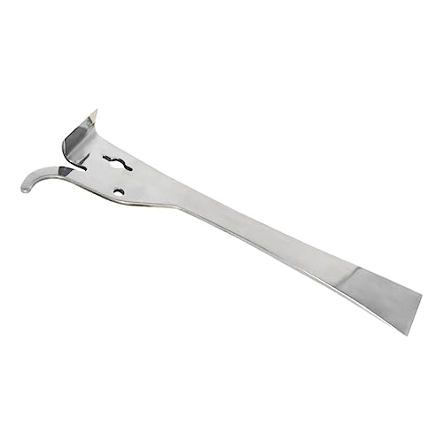 FUTUREORYY Herramienta Apicultura Acero Inoxidable Raspador Curvado Multifuncional para Colmena Elevador Marco Panal Miel