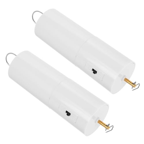 MUSISALY Lot De 2 Moteurs Rotatifs Suspendus Blancs pour Carillons Éoliens De Jardin, Accessoires Silencieux à Piles, Adaptés Aux Sculptures en Plein Air Et Décoration De Vent Extérieur
