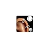 GXNRHG 2 Piezas G23 Titanio Helix Piercing Joyería Hipoalergénico Concha Aro Huggie Bisagra Clicker Nariz Anillo Septum Anillos Plata/Oro Cartílago Torre Daith Tragus Concha Piercing